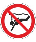 Schilder 'Geräte-Tauchen verboten'