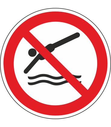 Schilder "Tauchen verboten"