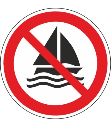 Schilder "Segeln verboten"