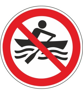 Schilder "Muskelbetriebene Boote verboten"