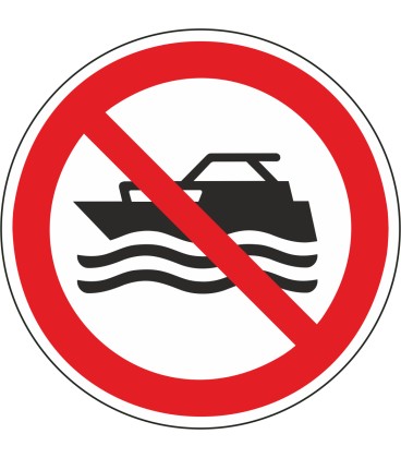 Schilder "Maschinenbetriebene Boote verboten"
