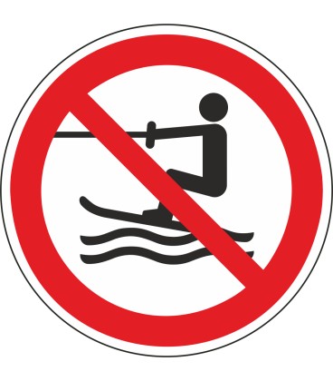 Schilder "Wasserski-Aktivitäten verboten"