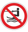 Schilder 'Wasserski-Aktivitäten verboten'