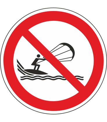 Schilder "Kitesurfen verboten"