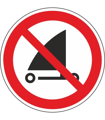 Schilder "Strandsegeln verboten"