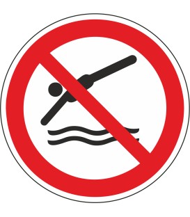 Aufkleber "Tauchen verboten"