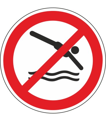 Aufkleber "Tauchen verboten"