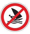 Aufkleber "Windsurfen verboten"