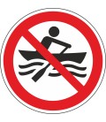 Aufkleber 'Muskelbetriebene Boote verboten'