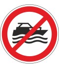Aufkleber "Maschinenbetriebene Boote verboten"