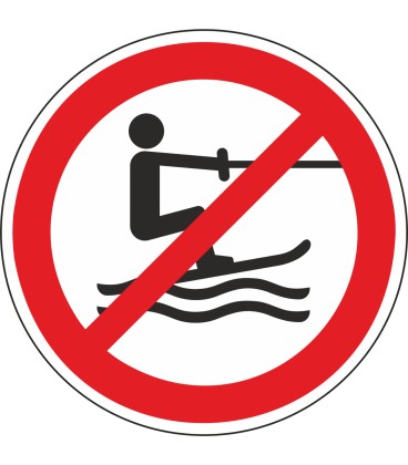 Aufkleber "Wasserski-Aktivitäten verboten"