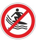 Aufkleber "Surfen verboten"