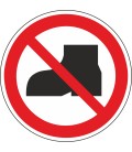 Aufkleber "Tragen von Straßenschuhen verboten"