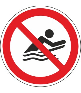 Aufkleber "Bodyboarden verboten"