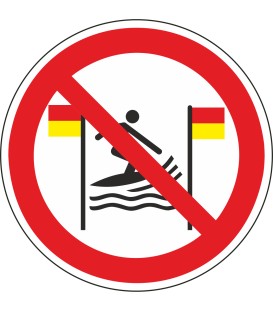 Aufkleber "Surfen zwischen rot-gelber Flagge verboten"