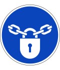 Aufkleber 'Verschlossen halten'