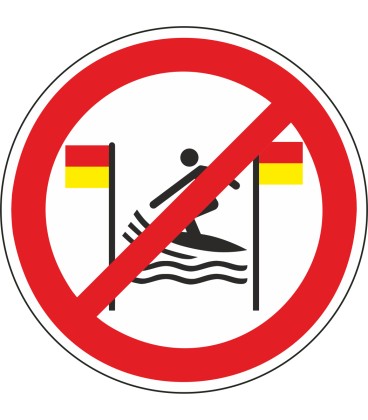 Aufkleber "Surfen zwischen rot-gelber Flagge verboten"