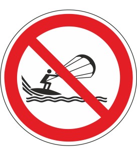 Aufkleber "Kitesurfen verboten"