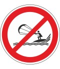Aufkleber "Kitesurfen verboten"