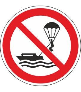 Aufkleber "Parasailing verbotenn"