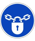 Aufkleber "Verschlossen halten"