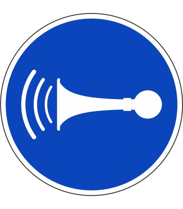 Aufkleber "Akustisches Signal geben"