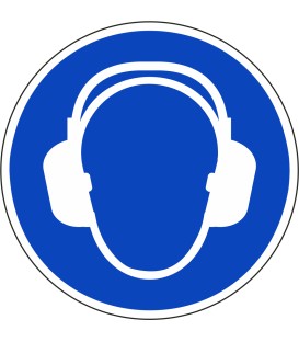 Aufkleber "Gehörschutz benutzen"