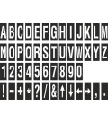 Buchstabenaufkleber, Schwarz - Weiß, identischer Buchstabe