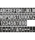 Buchstabenaufkleber, Schwarz - Weiß, identischer Buchstabe