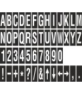 Buchstabenaufkleber, Schwarz - Weiß, identischer Buchstabe