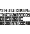 Buchstabenaufkleber, Schwarz - Weiß, identischer Buchstabe