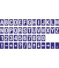 Buchstabenaufkleber, Blau - Weiß, identischer Buchstabe