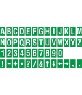 Buchstabenaufkleber, Grün - Weiß, identischer Buchstabe