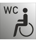 Schilder Behindertentoilette (Edelstahl Look)