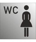 Schilder Damen-WC (Edelstahl Look)