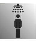 Schilder Herrendusche (Edelstahl Look)