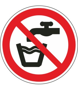 Aufkleber "kein Trinkwasser"