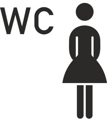 Damen-WC-Aufkleber (ohne Hintergrund)