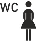 Damen WC Aufkleber (ohne Hintergrund)