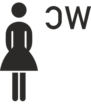 Damen-WC-Aufkleber (ohne Hintergrund)