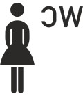Damen-WC-Aufkleber (ohne Hintergrund)