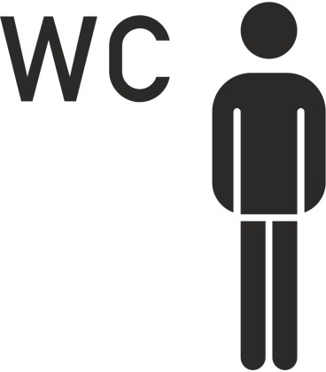 Herren-WC-Aufkleber (ohne Hintergrund)