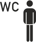 Herren-WC-Aufkleber (ohne Hintergrund)