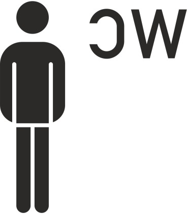 Herren-WC-Aufkleber (ohne Hintergrund)
