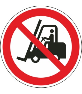 Aufkleber "für Flurförderzeuge verboten"