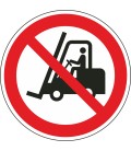 Aufkleber 'Für Flurförderzeuge verboten'