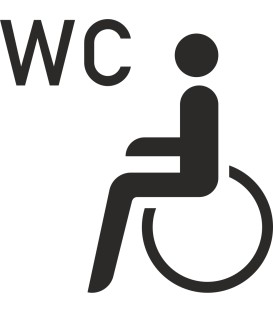 Behinderten-WC-Aufkleber (ohne Hintergrund)