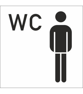 Herren-WC-Aufkleber (mit Hintergrund)