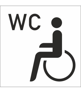 Behinderten-WC-Aufkleber (mit Hintergrund)