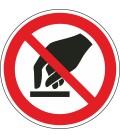 Aufkleber 'Berühren verboten'